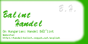balint handel business card